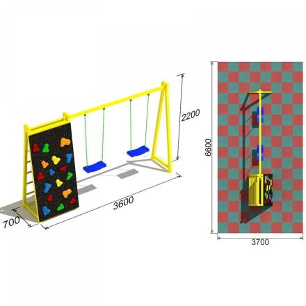Детские качели Спорт 2.1 для детской площадки, фото 3