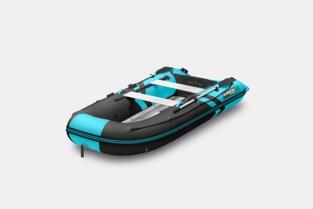 Gladiator B 330 AL LIGHT Черно-бирюзовый моторная лодка ПВХ Алюминиевый пайол, фото 5