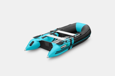 Gladiator B 330 AL LIGHT Черно-бирюзовый моторная лодка ПВХ Алюминиевый пайол, фото 3