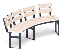 Модульная скамья радиальная (беленый дуб) МФ 42.01.18-01, фото 3 Модульная скамья радиальная (беленый дуб) МФ 42.01.18-01, фото 3