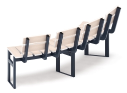 Модульная скамья радиальная (беленый дуб) МФ 42.01.18-01, фото 2 Модульная скамья радиальная (беленый дуб) МФ 42.01.18-01, фото 2