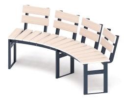 Модульная скамья радиальная (беленый дуб) МФ 42.01.18-01, фото 1 Модульная скамья радиальная (беленый дуб) МФ 42.01.18-01, фото 1
