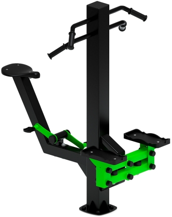 Степ+Вело (зеленый) - Уличный тренажер - СТ 018-12.И1 , фото 1