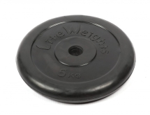 Диск обрезиненный Lite Weights 2475LW 26мм 5кг, черный