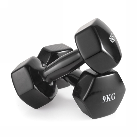 Гантель неразборная  9 кг винил, фото 2