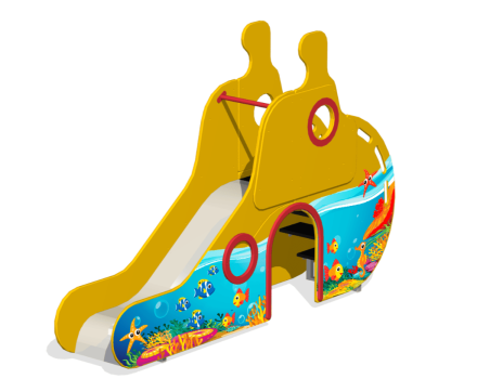 Детская горка Подводная лодка ГР-09.3-01 H=1000 для игровой площадки, фото 1