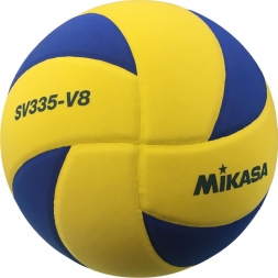 Мяч для вол. на снегу &quot;MIKASA SV335-V8&quot;, р.5, FIVB Appr, синт.пена ТПЕ, клееный, бут.кам, жел-син, фото 2