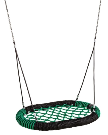 Качели-гнездо Oval Pro армированного каната со стойками Овал 80х120 см для детской площадки, фото 2