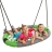 Качели-гнездо Oval Pro армированного каната со стойками Овал 80х120 см для детской площадки