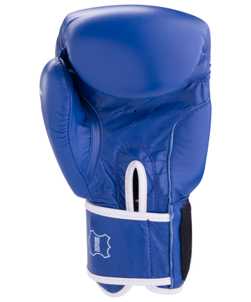 Перчатки боксерские GYM BGG-2018, 10oz, кожа, синие, фото 2