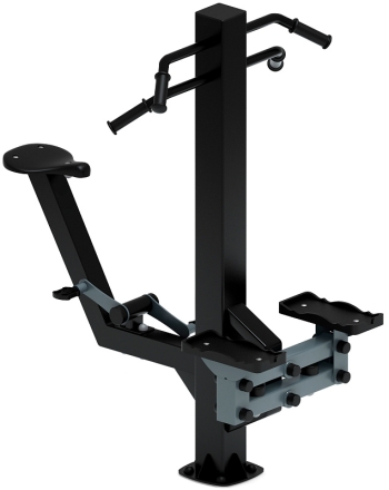 Степ+Вело (серый) - Уличный тренажер - СТ 018-13.И1, фото 2