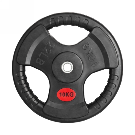 Диск 31 мм. обрезиненный с 3-мя хватами  10 кг (модель: D1), фото 1