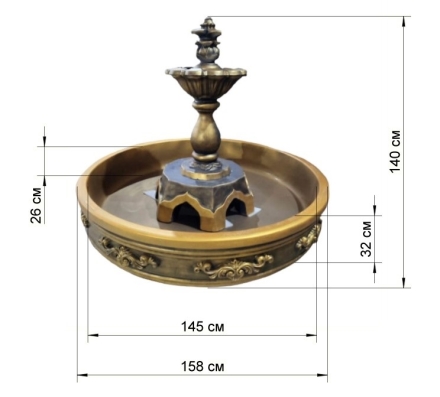 Фонтан Венеция в золоте, фото 3