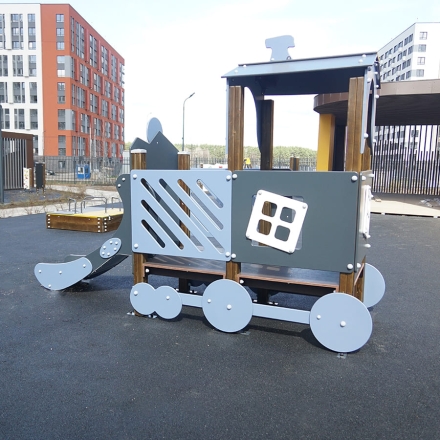 Игровой макет Паровоз ВСТ 5628 для детской площадки, фото 4