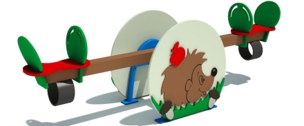 Качели балансир Ёжик тип 2 для детской площадки, фото 1