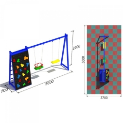 Детские качели Спорт 2.2 для детской площадки, фото 3