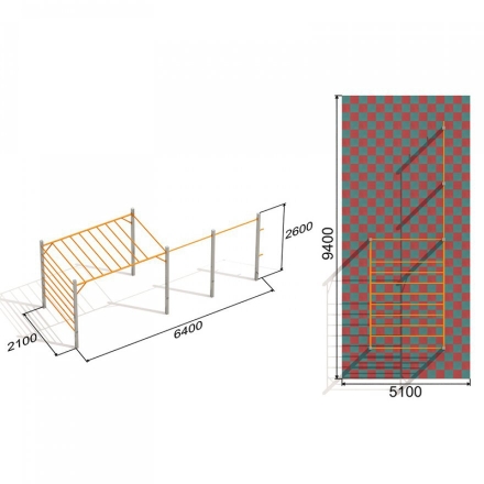 Оборудование для Воркаут ActiSteel S 4 для спортивной площадки, фото 6