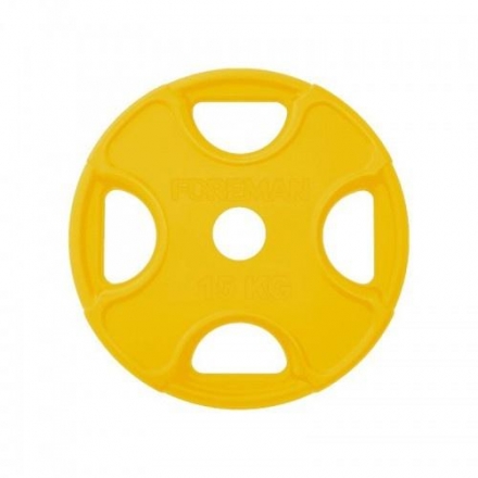 Обрезиненный диск FOREMAN FMPRR-15KGYL (15 кг), фото 1
