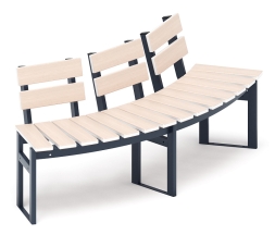 Модульная скамья радиальная (беленый дуб) МФ 42.01.19-01, фото 4 Модульная скамья радиальная (беленый дуб) МФ 42.01.19-01, фото 4