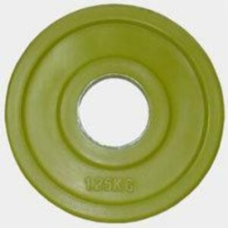 Олимпийский диск евро-классик, серия "Ромашка" 1,25 кг. (обрезиненный, желтый, d51мм.) Олимпийский диск евро-классик, серия "Ромашка" 1,25 кг. (обрезиненный, желтый, d51мм.)