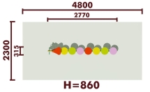 Скамейка детская 26001.21 для игровой площадки Скамейка детская 26001.21 для игровой площадки