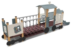 Игровой макет Паровоз с 1 вагоном ВСТ 5626 для детской площадки, фото 2