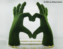 Топиари стела Ладони-сердце, h=350 см - газон Deluxе Топиари стела Ладони-сердце, h=350 см - газон Deluxе