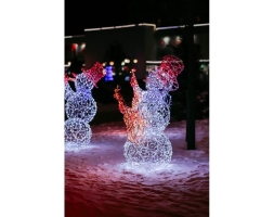 Световая фигура Снеговик-музыкант sn002 (инструмент на выбор), фото 4