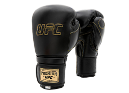 (UFC Премиальные тренировочные перчатки на липучке чёрные - 16 Oz), фото 5