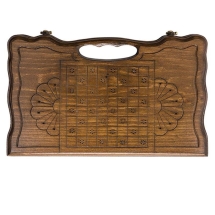 Нарды резные "Корона" с ручкой 30, Haleyan Нарды резные "Корона" с ручкой 30, Haleyan