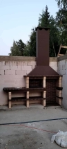 Печь Аристократ 814 Радиальный кирпич красный с коричневым
