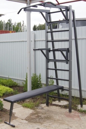 Шведская стенка для улицы EffectSport ПРОФ(У)-ДСК35-Б35-ДГУ, фото 1