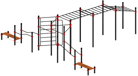 Воркаут ЛОВ 89 красный ВТ 101.25-01, фото 2