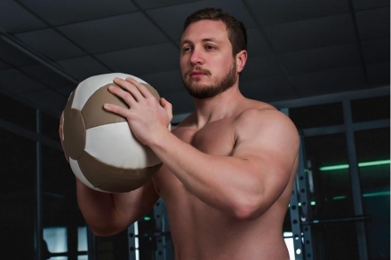 Медбол 3 кг. Белый, фото 2