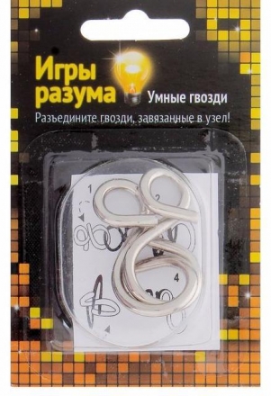 Головоломка Игры разума &quot;Умные гвозди&quot; № 3, уровень сложности 1, фото 1