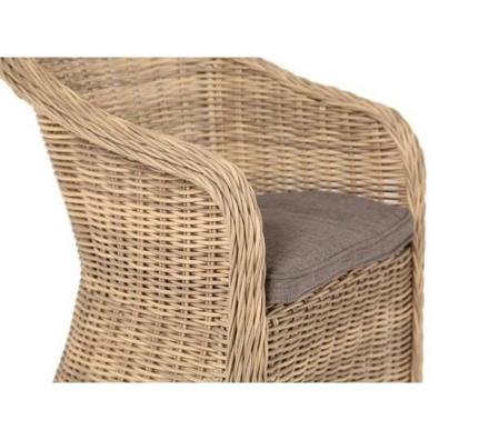 Зона 2 Бергамо обеденная группа угловая из искусственного ротанга, цвет соломенный, фото 20