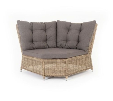 Зона 2 Бергамо обеденная группа угловая из искусственного ротанга, цвет соломенный, фото 19