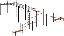 Воркаут ЛОВ 108 красный ВТ 102.25-01, фото 2