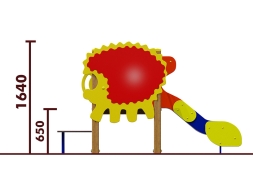 Горка Ёжик 08103.21 H=650 для детской площадки, фото 2