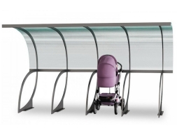 Парковка для колясок и велосипедов с навесом Шасси, фото 2 Парковка для колясок и велосипедов с навесом Шасси, фото 2