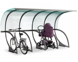 Парковка для колясок и велосипедов с навесом Шасси, фото 1 Парковка для колясок и велосипедов с навесом Шасси, фото 1