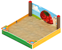 Песочница средняя с ограждением Улитка (Ракушки) - ИО 5.01.02-02