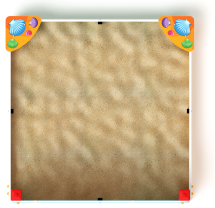 Песочница средняя с ограждением Улитка (Ракушки) - ИО 5.01.02-02