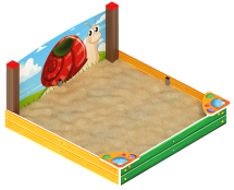 Песочница средняя с ограждением Улитка (Ракушки) - ИО 5.01.02-02