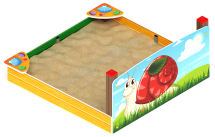 Песочница средняя с ограждением Улитка (Ракушки) - ИО 5.01.02-02