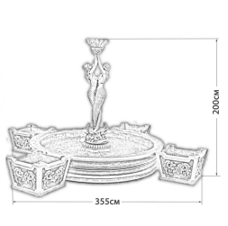 Фонтан Королевский с русалками и вазонами, фото 8