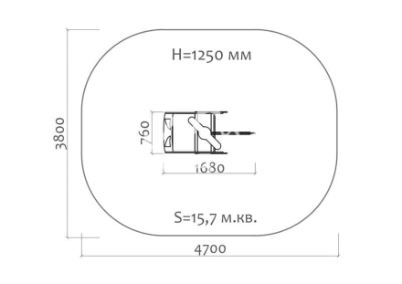 Качалка на пружине Вертолет 04013.21 для детской площадки, фото 2