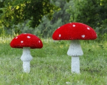 Топиари гриб Мухомор стройный, h=45 см - газон Eco