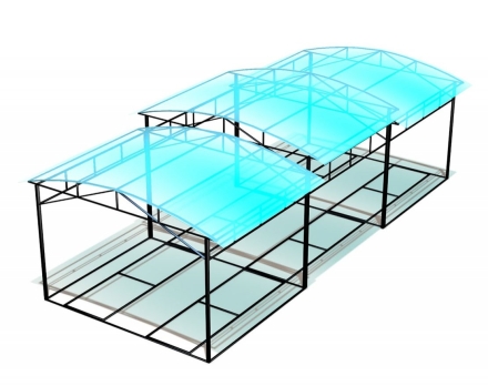 Теневой навес для уличных тренажеров 02 3232, фото 2