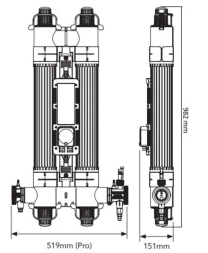 Ультрафиолетовая установка Elecro Quantum QP-130 с дозирующим насосом, фото 4